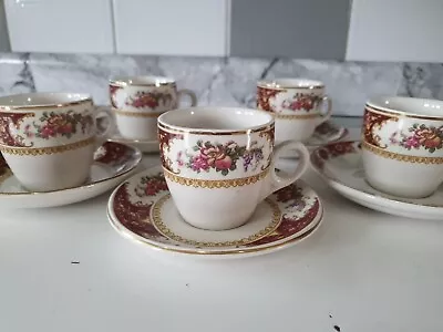 Vintage Sampson Bridgwood & Son - Coffee Cup And Saucer Set - 5 Person  • £29