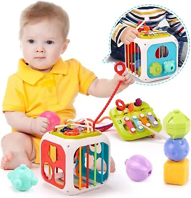 Baby Toys Nursery Shape Sorter 7 In 1 Baby Toys For 1 Year Old Toddler Toys • £13.99