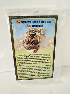 Mlb Anaheim Angels 1999 Opening Day  76 Salutes Gene Autry & Baseball  Pin • $10