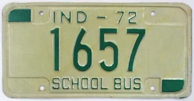 $14.95 • Buy Vintage Unused NOS Indiana 1972 SCHOOL BUS License Plate, 1657