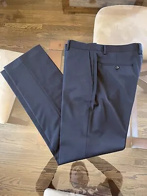 Mens Marc Anthony Dress Pants Solid Black Slim Fit Flat Front Sz. 32x32 • $14.99