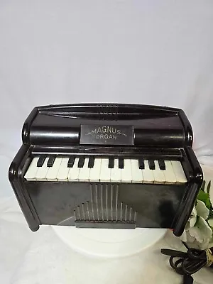 Vtg Magnus Mini Tabletop Electric Organ 1510 Harmonica Bakelite- Works -READ- A6 • $59.99