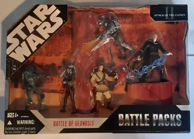 Star Wars Battle Packs Battle Of Geonosis 30th Figures Jango Fett Dooku Obi New • £50.99