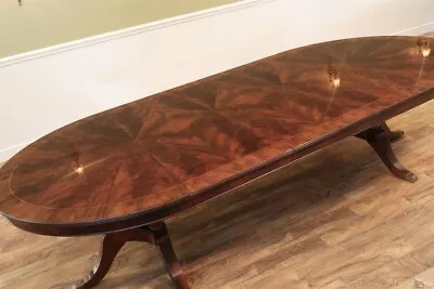 60 Inch Round To Oval Extending Mahogany Dining Table • $6750