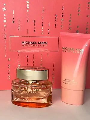 Michael Kors WONDERLUST Perfume Gift Set Spray Bottle 1.0 Fl Oz Body Lotion 2.5 • $49.99