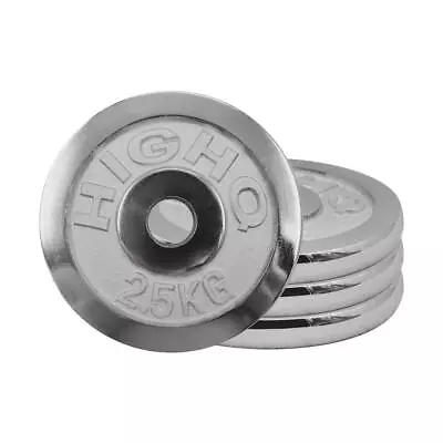 $54.95 • Buy 2.5kg X 4 Chrome Cast Iron Weight Plate - 29.5mm Hole Weight Plates Home Gym