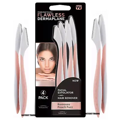 Finishing Touch Flawless DermaPlane Facial Exfoliator And Hair Remover Set Of 4 • $27.24