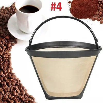 Reusable #4 Cone Style Coffee Filter For Cuisinart Black & Decker Cone Shaped   • $7.49