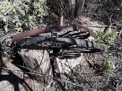 Old Vintage Antique Steel Spoke Wagon Cart Wheels Found On The Farm • $200
