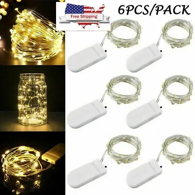 6 Packs 10 / 20 LEDs Battery Operated Mini LED Copper Wire String Fairy Lights • $6.99