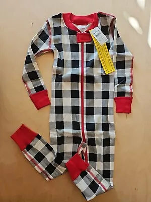 Nwt Hanna Andersson Buffalo Plaid Sleeper Pajamas 90 3 3t • $29.99