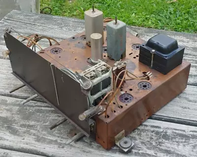 Original 1941 RCA Model V-210 Tube Radio AMPLIFIER CHASSIS RC-573-A • $58.50