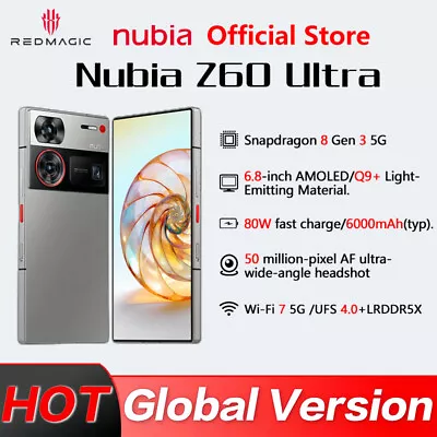 Nubia Z60 Ultra 6.8  Snapdragon8Gen3 UNLOCKED 64MP (Global) 512GB 16GB NX721J • $686
