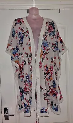 £2.99 • Buy *primark* Gorgeous Tropical Floral Print Sheer Kaftan Kimono Top Summer Holiday