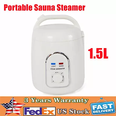 1.5L Portable Sauna Steamer Pot Home Spa Steam Generator For Shower Bath SPA NEW • $47.50