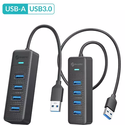 USB Hub 4-Port USB 3.0 Hub Multi USB Port Expander 15cm 50cm Extended Cable US • $9.99