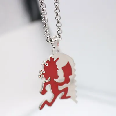 $9.99 • Buy Fashion S.Steel ICP Red Hatchetman Charm Juggalette Necklace Pendant Chain 24''