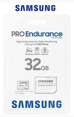 Samsung Pro Endurance 32GB Micro SD Card Class 10 UHS-I SDHC SDXC DashCam • $37.50