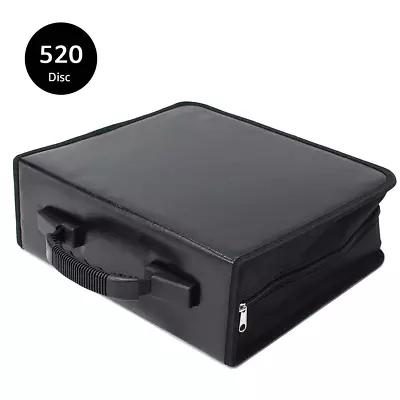520 Disc CD DVD Organizer Holder Case Bag PU Leather Wallet Media Storage Box • $25.40
