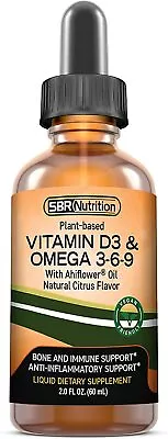 Plant-Based Vitamin D3 And Omega 3-6-9 Liquid Dietary Supplement With Ahiflower  • $72.49