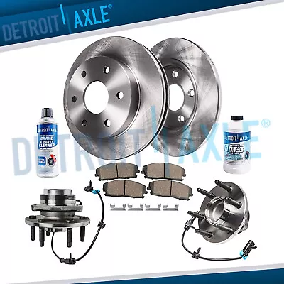 2WD Front Disc Rotors Brake Pads Wheel Hubs For Chevy GMC Silverado Sierra 1500 • $185.06