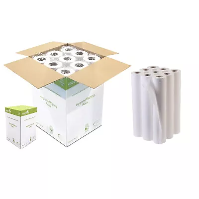 9 X Hygiene Roll Massage Table Bed Cover Couch 20  Paper Rolls Tissue 40m White • £26.99