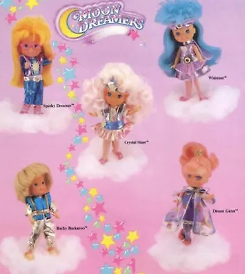Vintage 1986 Hasbro Moon Dreamers Crystal Starr Pink Glow In The Dark Hair Doll • $16