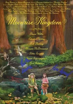 Moonrise Kingdom CAST X3 PP SIGNED 12  X 8  POSTER WES ANDERSON • $12.43