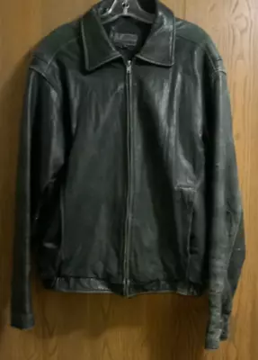 Vintage Men’s Medium Jacket Coat L￼A Leather California Biker Bomber Distressed • $35
