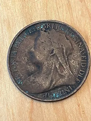 1900 UK Great Britain British One Penny Queen Victoria 1 Coin • $4.99