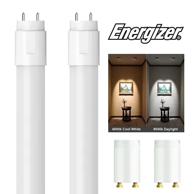 2 Pack ENERGIZER HighTech T8 Led Tube - Fluorescent Replacement 2ft 4ft 5ft 6ft • £63.71