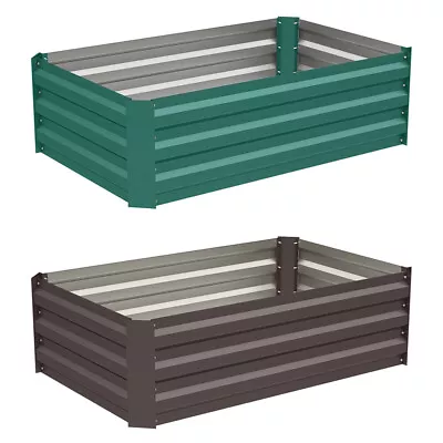 £27.99 • Buy Garden Raised Planters Grow Bed Galvanised Steel For Vegetables, Plants, Flowers