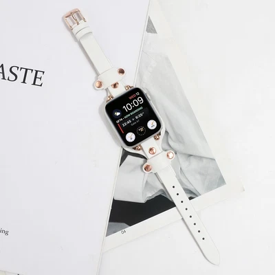 $18.99 • Buy Genuine Leather Apple Watch Band Strap IWatch Series 7 SE 6 5 4 3 2 1 38mm-45mm