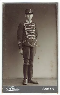 CDV Photo Man Soldier Military Hussar Phot. Hall Boras Sweden (8754) • $20