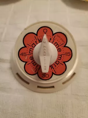 Vintage Time Mark One Hour Timer Daisy Orange Flower 1960s Retro Kitchen Timer • $20