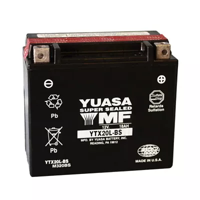 Battery Yuasa YTX20L-BS Sigi. Attiv. 12V 18AH Harley FLSTF Fat Boy 1690 • $337.85