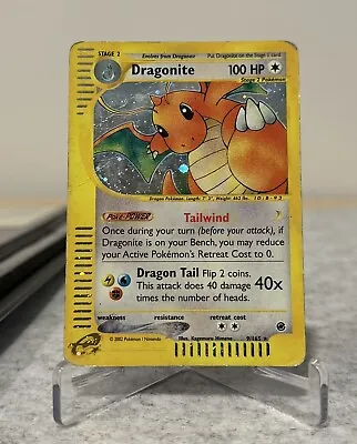 Pokémon Card Dragonite 9/165 Expedition Base Set Holo MP/HP  E Reader Vintage • $59.84