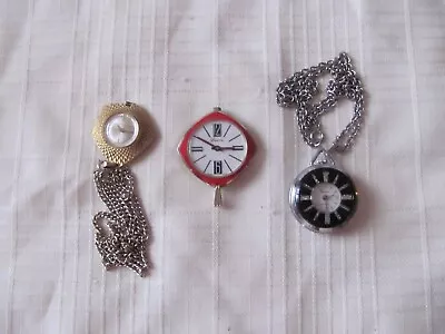 Lot Of 3 Vintage Watch Pendants For Parts Repair (2 - Lucerne 1 - Webster) • $17