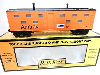 MTH RailKing Amtrak Maintenance Of Way Lighted Bunk Car- O Gauge - With Box-Look • $33.14