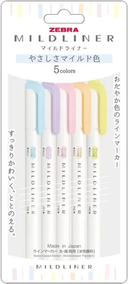 $18.28 • Buy ZEBRA Mildliner WKT7-5C-YC Fluorescent Pen (Parallel Import Goods) (Softness Mil