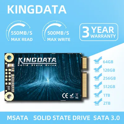 MSATA SSD 128GB 256gb 512GB 1TB Lot Internal Laptop Solid State Drive Mini-Sata • $19.99