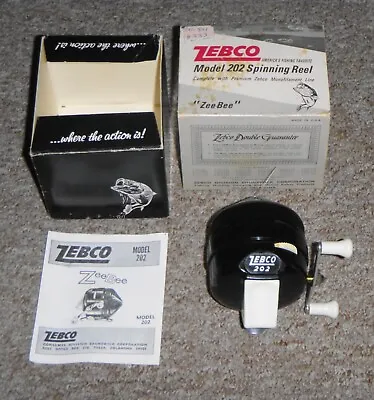 $12.99 • Buy Nice  Vintage Zebco 202 ZeeBee Spin Cast Fishing Reel In Box With Manual LOOK !!