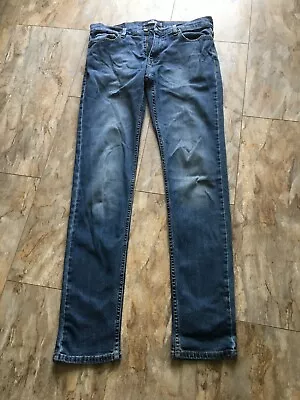 Hollister Unisex Jeans Skinny Zip Fly Epic Flex Blue Size Waist 32 Leg 34 (M04) • £9.89