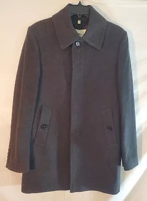 Burberry London Men's Size 48 (38 S/M In US) Gray Wool-Blend Pea Coat  • $209.98