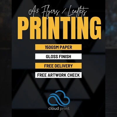 £8.40 • Buy A5 Flyer/Leaflet Printing 150gsm Paper Gloss Single & Double Sided Print Flyers