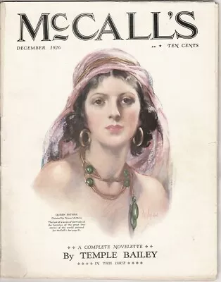 December 1926 McCall’s Magazine; Cover Portrait Queen Esther. Christmas. Fashion • $13.50