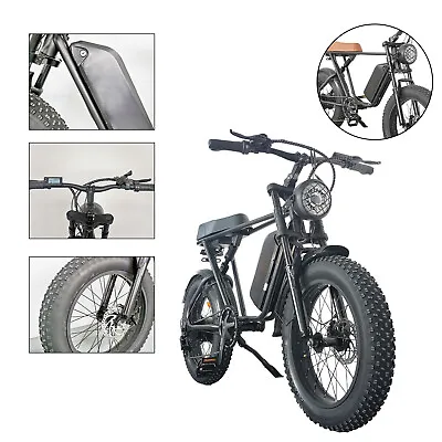 Mountain Bicycle 1000W Motor 48V Electric E-Bike Fat Tire Snow 20  Off RoadOnp8 • $1044.99