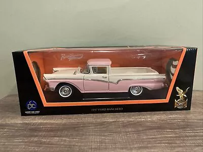 1957 Ford Ranchero Pickup Pink & White 1/18 Road Signature Rare Combo! • $79.99