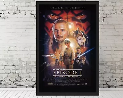 Star Wars Episode I Movie Poster The Phantom Menace - 11x17  Framed Poster Gift • $33.90