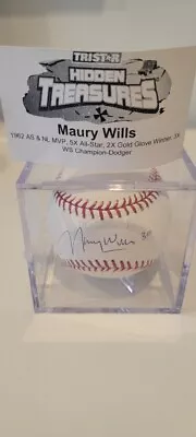 Maury Wills Signed Baseball Los Angeles Dodgers Autograph Omlb • $50